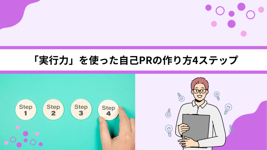 「実行力」を使った自己PRの作り方4ステップ