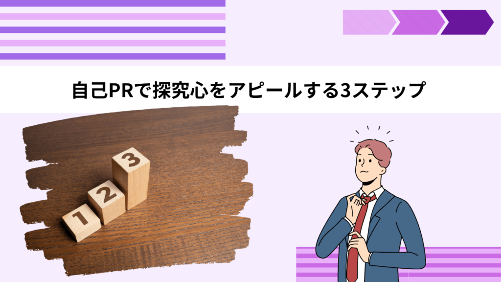 自己PRで探究心をアピールする3ステップ