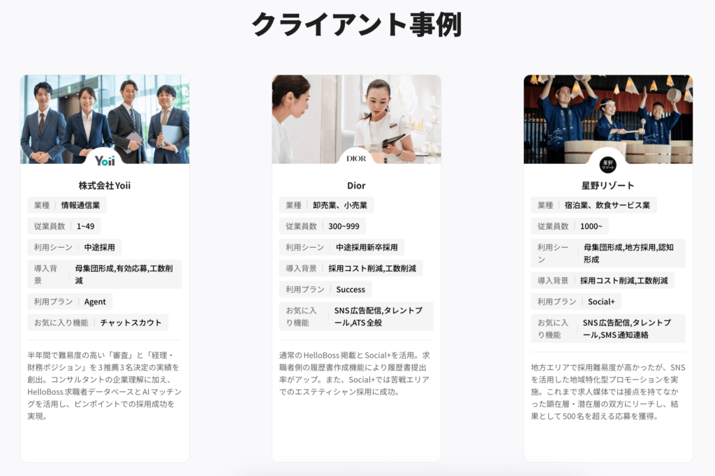 HELLOBOSS導入事例