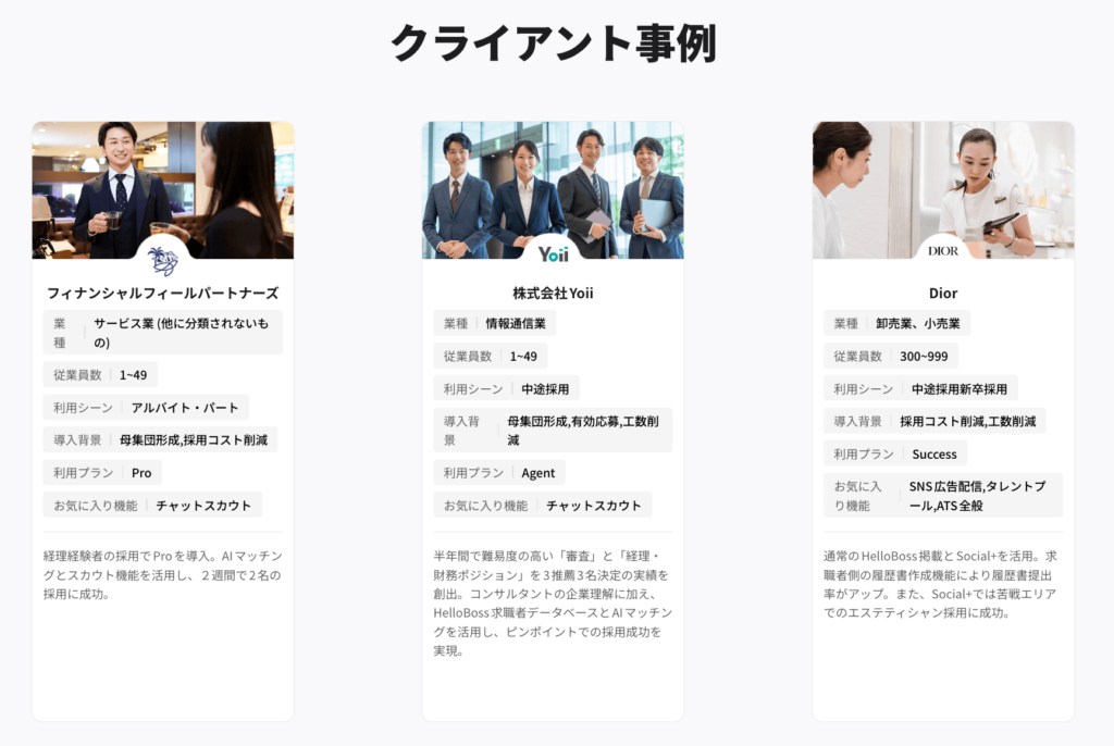 HELLOBOSS導入事例