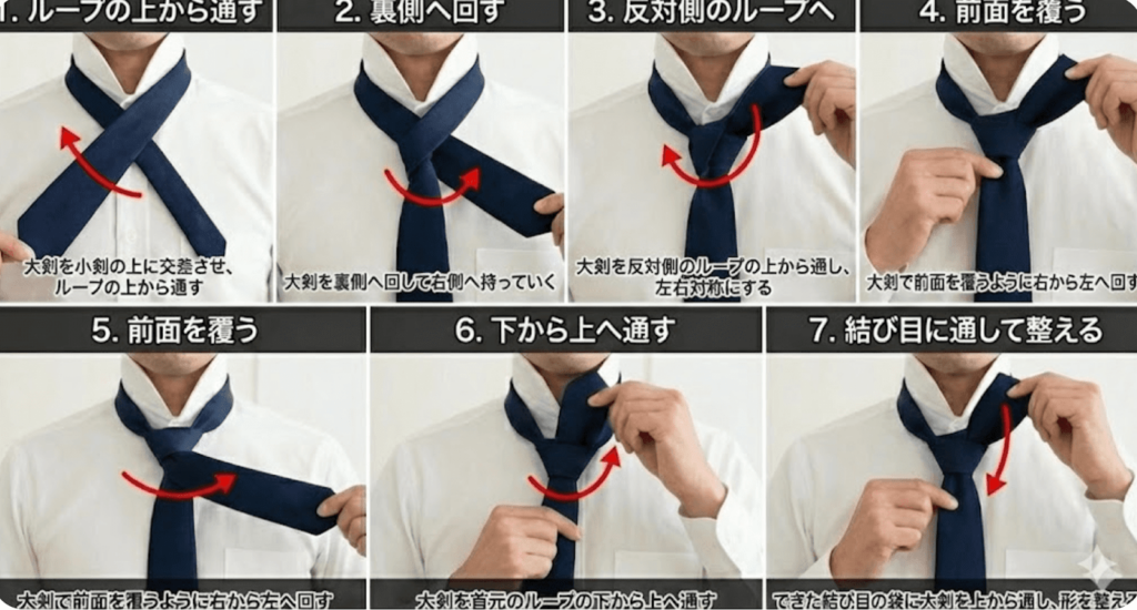 ネクタイの結び方